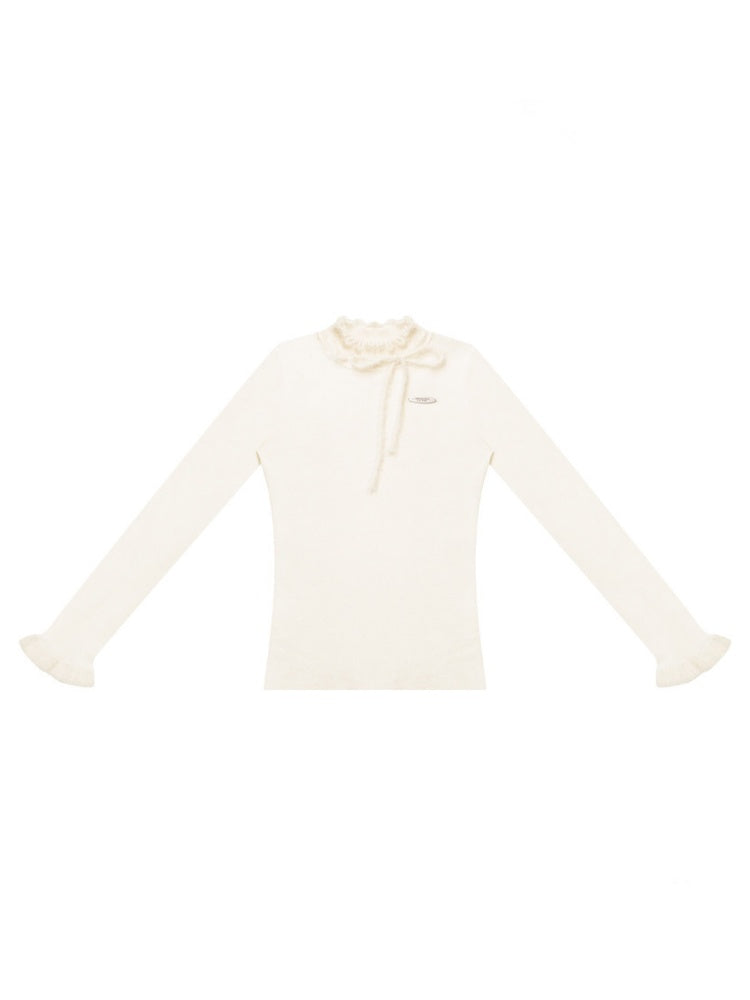 Bow Fungus Slim Knitwear Base Shirt【s0000015243】
