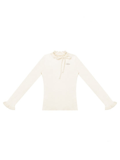Bow Fungus Slim Knitwear Base Shirt【s0000015243】