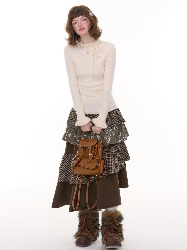 Bow Fungus Slim Knitwear Base Shirt【s0000015243】