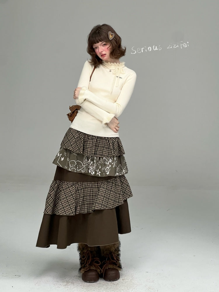Bow Fungus Slim Knitwear Base Shirt【s0000015243】