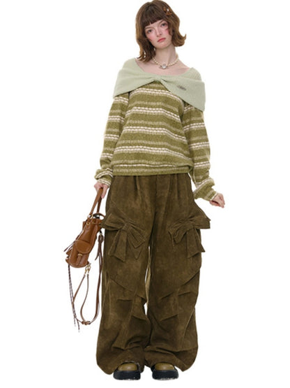 Three-Dimensional Bow Loose Slimming Top Knitted Sweater【s0000015244】
