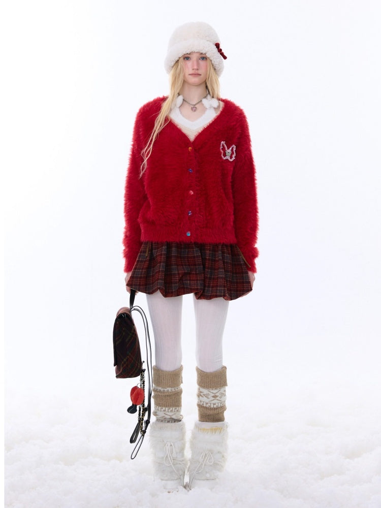 High Waist Slimming Plaid Drawstring Pocket Skirt【s0000015247】