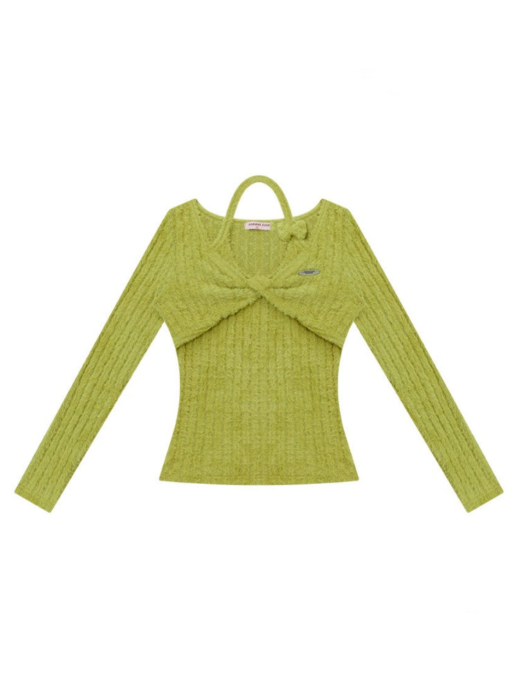 Slim Top Halter Neck Knitwear Base Shirt【s0000015270】