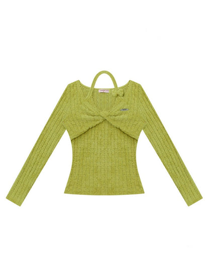 Slim Top Halter Neck Knitwear Base Shirt【s0000015270】