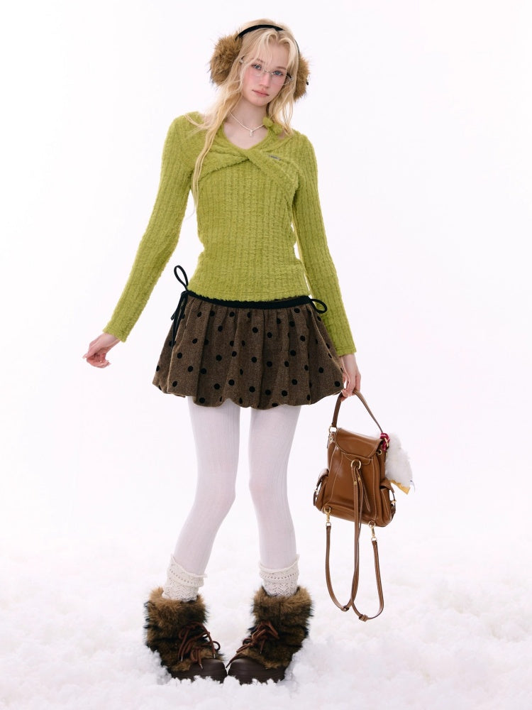 Slim Top Halter Neck Knitwear Base Shirt【s0000015270】