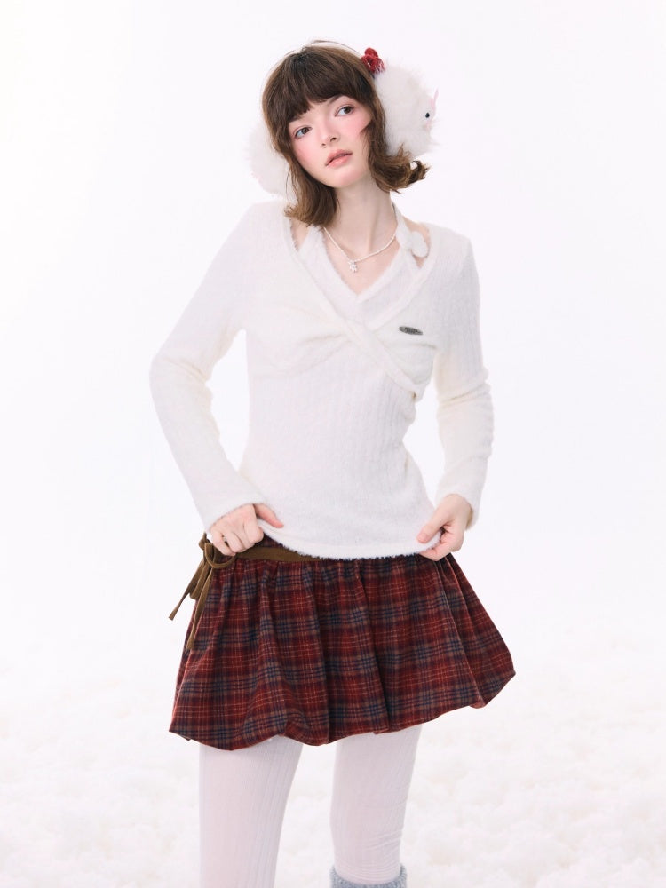 Slim Top Halter Neck Knitwear Base Shirt【s0000015270】