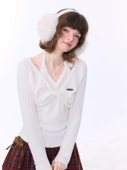 Slim Top Halter Neck Knitwear Base Shirt【s0000015270】