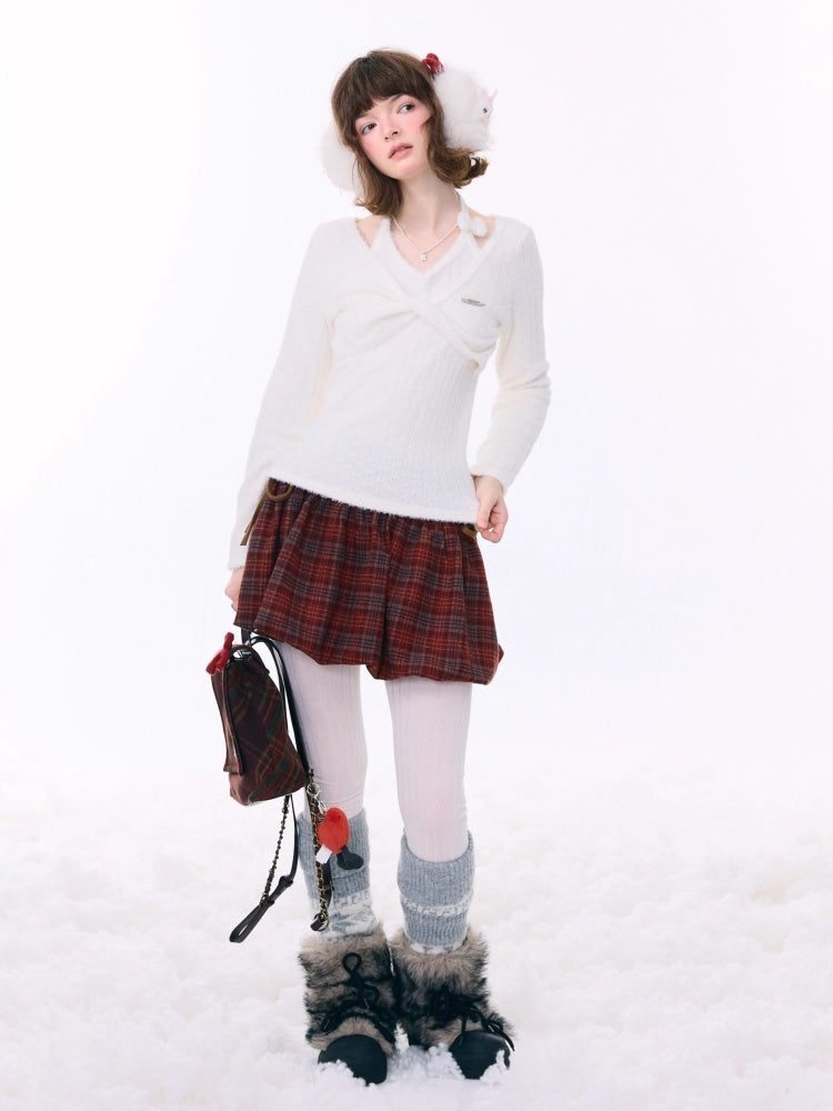 Slim Top Halter Neck Knitwear Base Shirt【s0000015270】