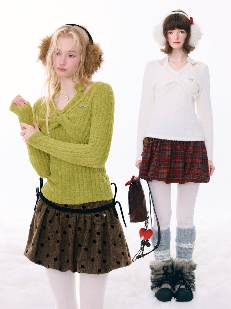 Slim Top Halter Neck Knitwear Base Shirt【s0000015270】