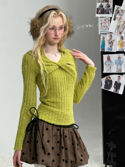 Slim Top Halter Neck Knitwear Base Shirt【s0000015270】