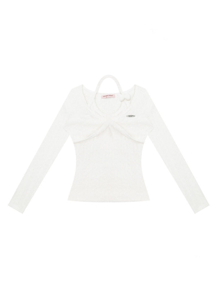 Slim Top Halter Neck Knitwear Base Shirt【s0000015270】