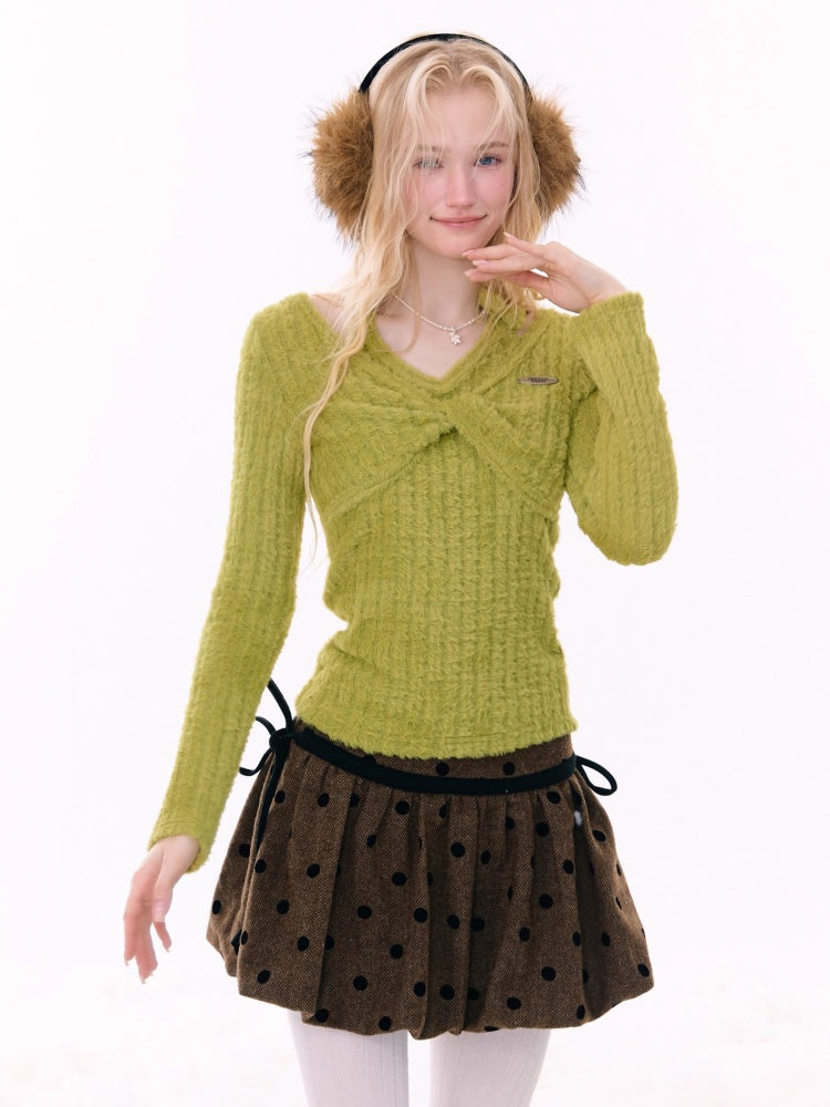 Slim Top Halter Neck Knitwear Base Shirt【s0000015270】