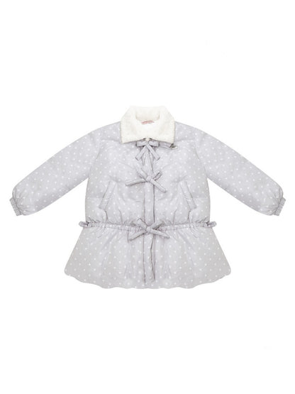 'Puff Star Heart Poem'' Star Polka Dot Bow Mid-length Cotton Jacket【s0000015280】