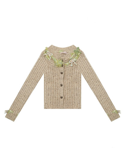Fog Port Fleece Pit Striped Tassel Bow Sweater Cardigan Jacket【s0000015288】