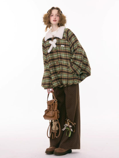 Soft Velvet Rabbit  Bow High-Waisted Slim Polka Dot Casual Trousers【s0000015290】
