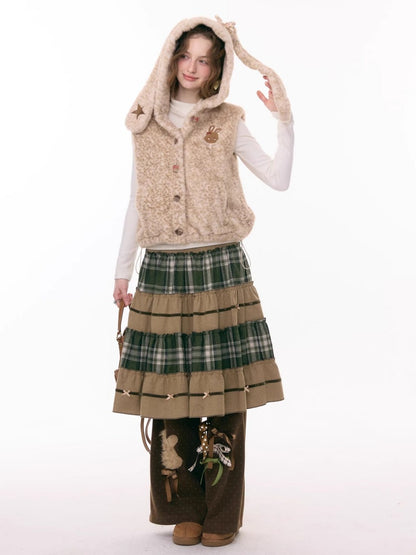 Rabbit Ears Hooded Shoulder Vest Jacket【s0000015294】