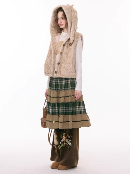 Rabbit Ears Hooded Shoulder Vest Jacket【s0000015294】