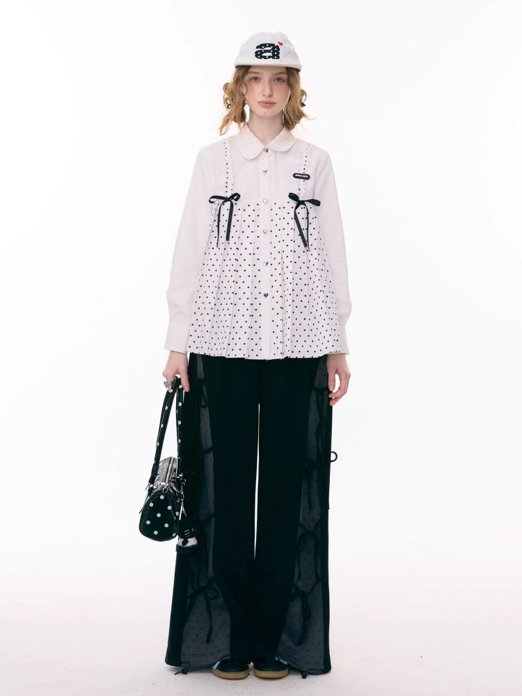 Bow Polka Dot Casual Trouser【s0000015306】