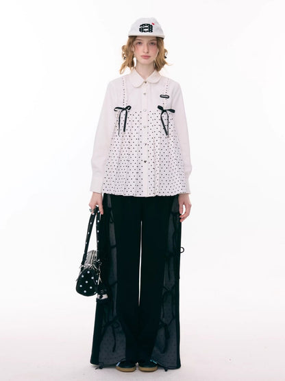 Bow Polka Dot Casual Trouser【s0000015306】