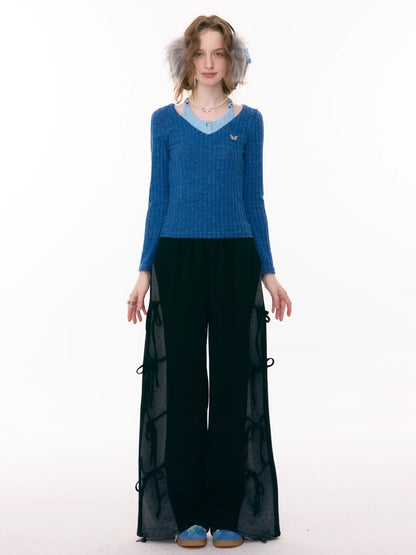 Bow Polka Dot Casual Trouser【s0000015306】