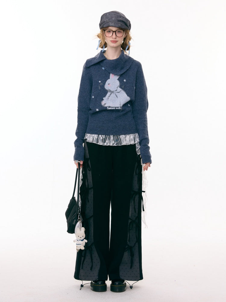 Bow Polka Dot Casual Trouser【s0000015306】