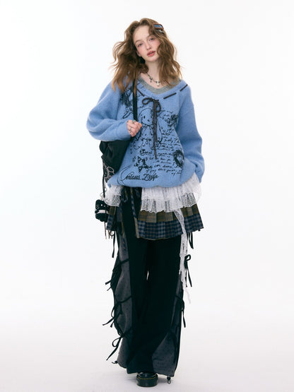 Bow Polka Dot Casual Trouser【s0000015306】