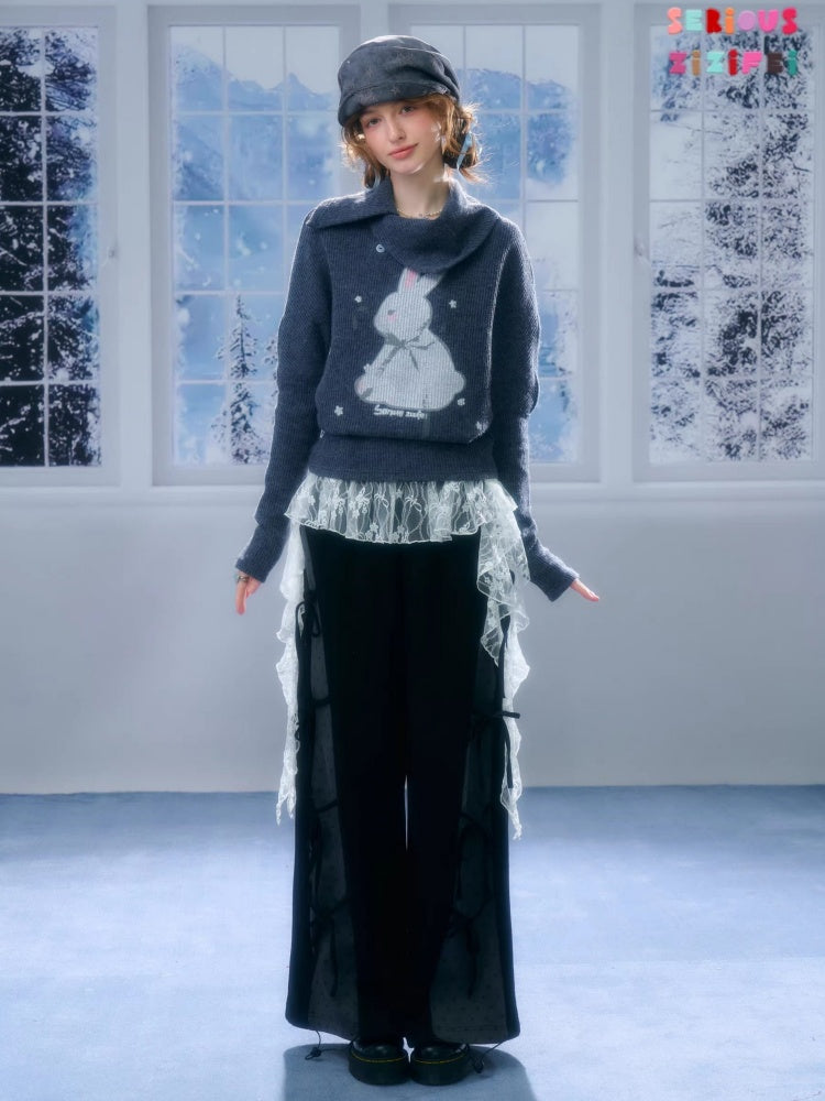 Bow Polka Dot Casual Trouser【s0000015306】