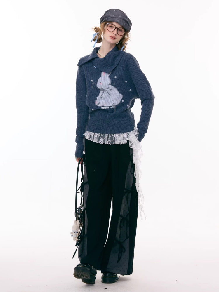 Bow Polka Dot Casual Trouser【s0000015306】