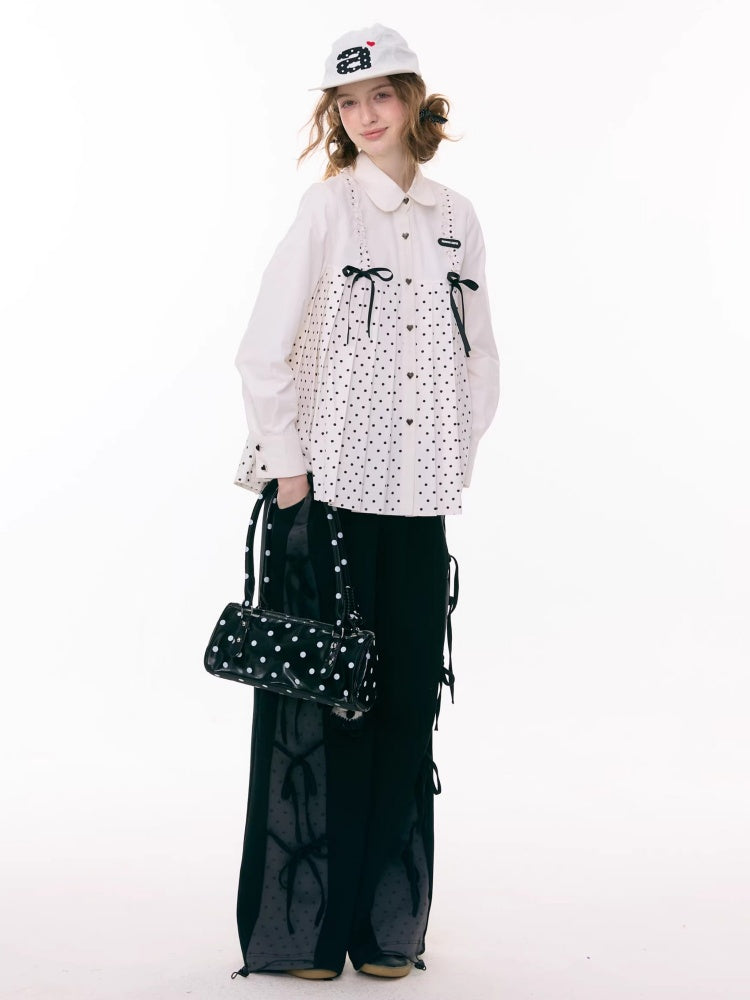 Bow Polka Dot Casual Trouser【s0000015306】