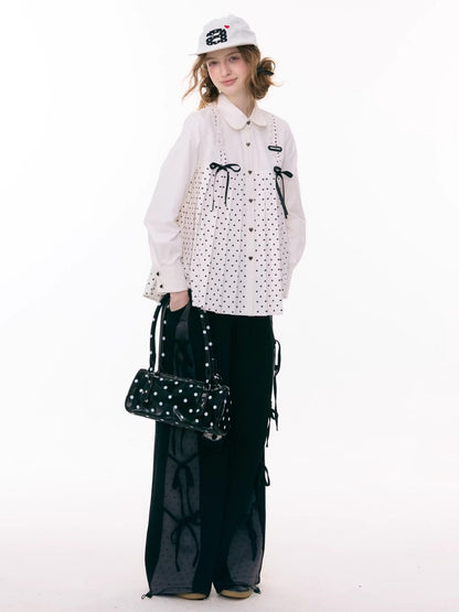 Bow Polka Dot Casual Trouser【s0000015306】
