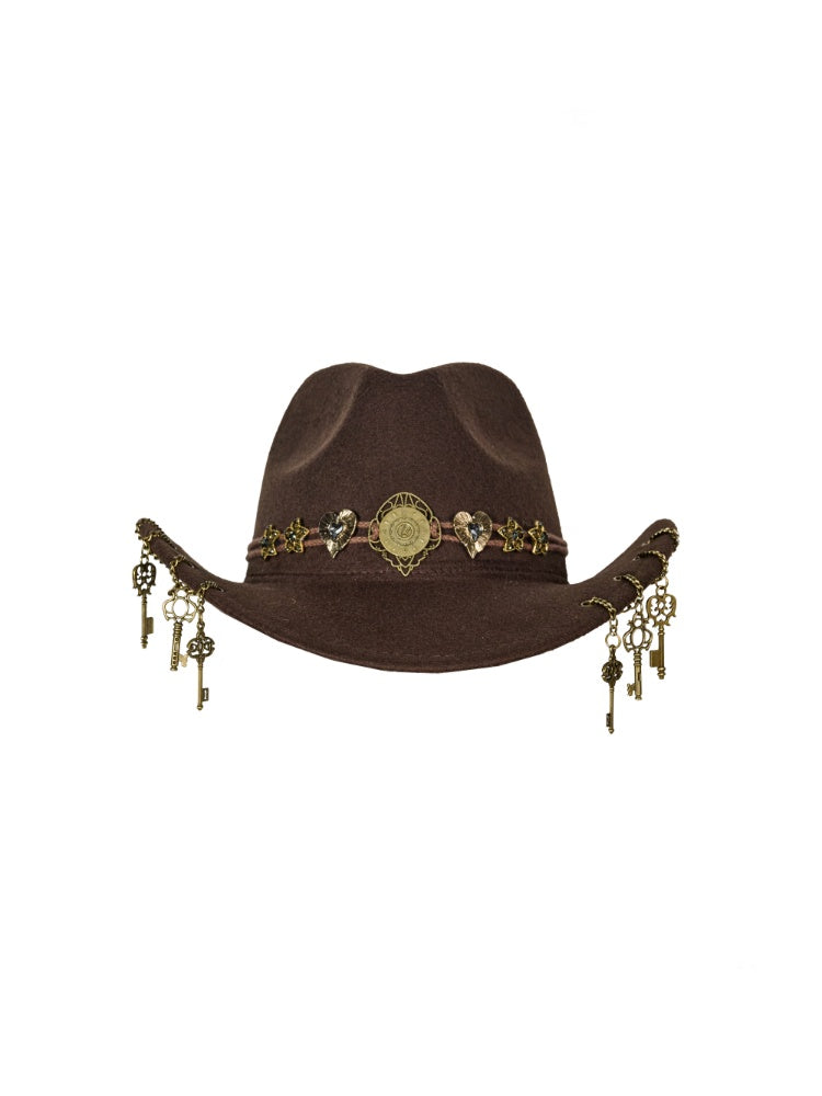 Keychain Big Head Western Cowboy Hat【s0000015310】