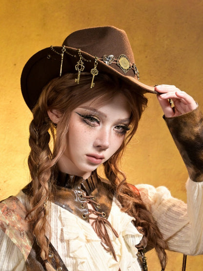 Keychain Big Head Western Cowboy Hat【s0000015310】