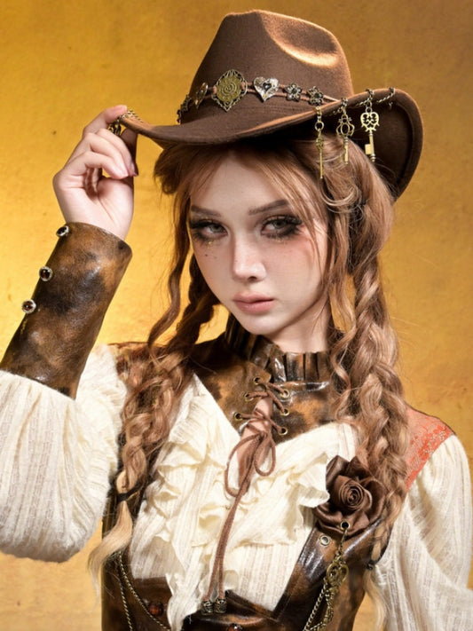 Keychain Big Head Western Cowboy Hat【s0000015310】