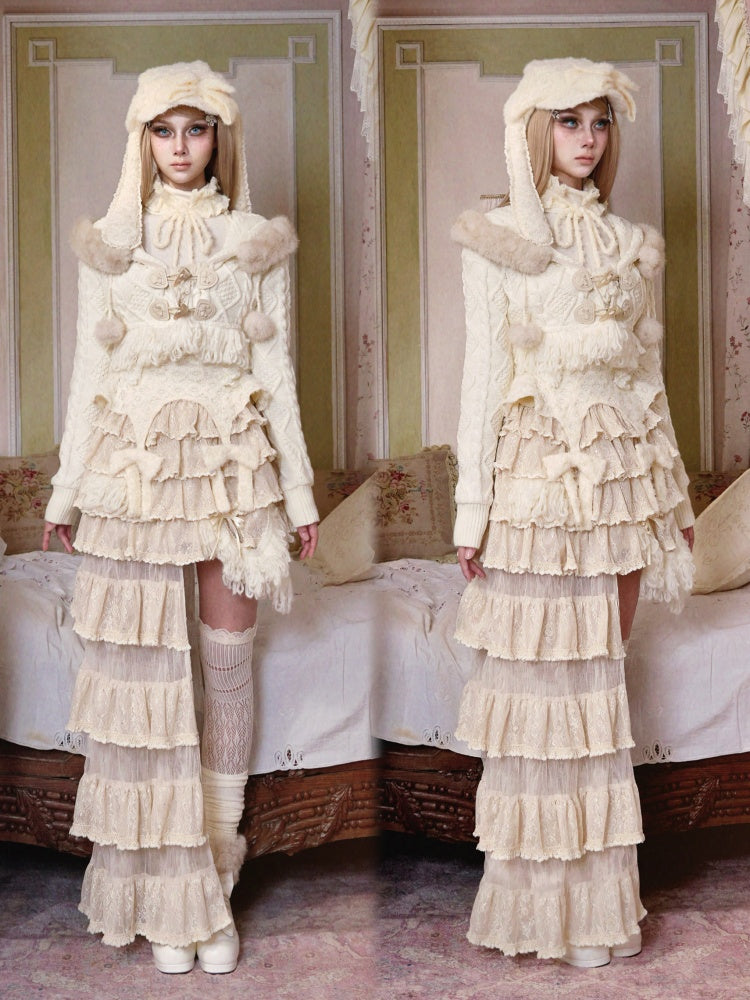 Thickened Warm Twist Knit Cardigan Hooded Jacket【s0000015320】