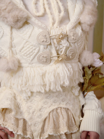 Thickened Warm Twist Knit Cardigan Hooded Jacket【s0000015320】