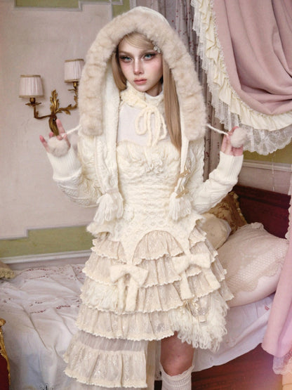 Thickened Warm Twist Knit Cardigan Hooded Jacket【s0000015320】