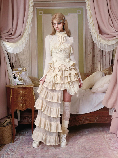 Elastic Turtle-Neck Corset With Tight Base Shirt【s0000015321】
