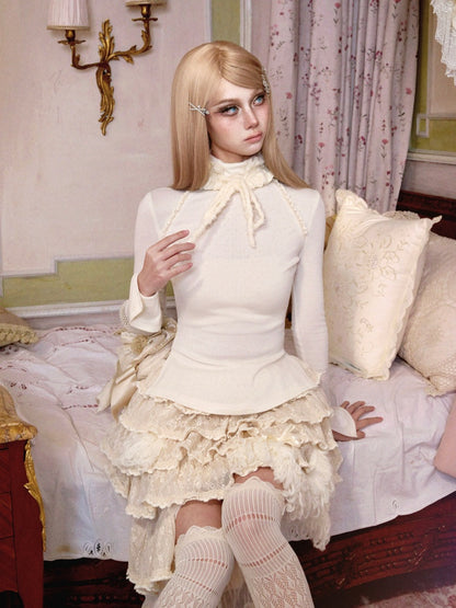 Elastic Turtle-Neck Corset With Tight Base Shirt【s0000015321】