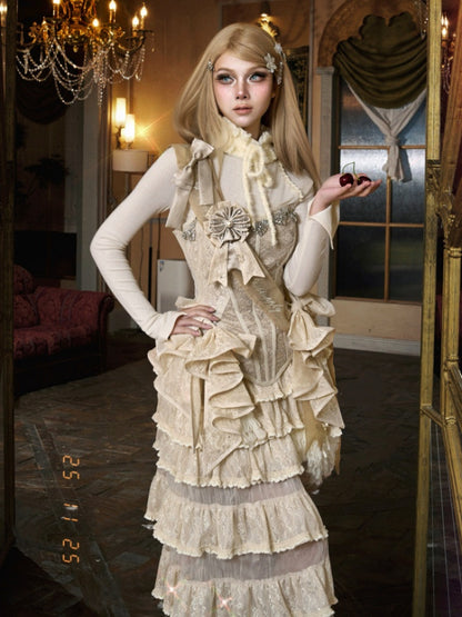Elastic Turtle-Neck Corset With Tight Base Shirt【s0000015321】