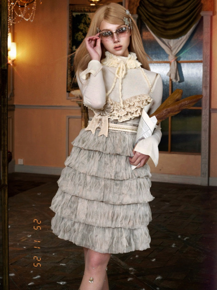 Elastic Turtle-Neck Corset With Tight Base Shirt【s0000015321】