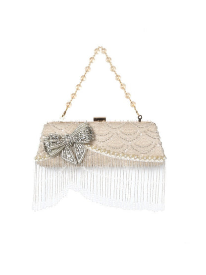 Heavy Industry Flash Diamond Bow Clutch Dinner Bag【s0000015323】