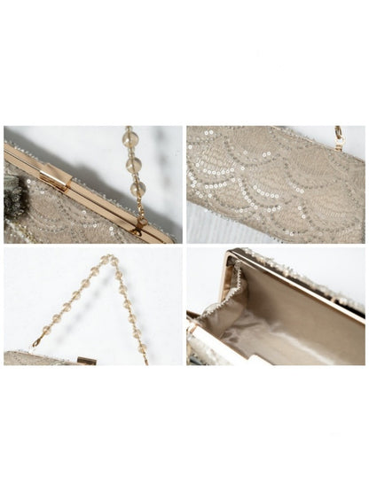 Heavy Industry Flash Diamond Bow Clutch Dinner Bag【s0000015323】
