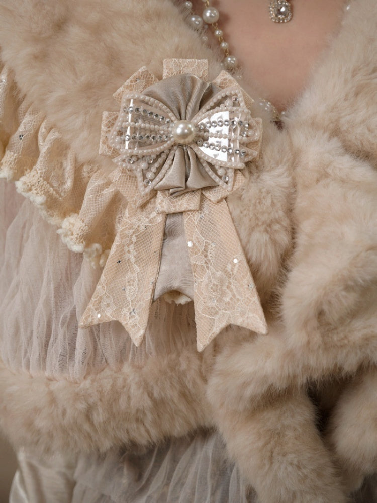 Eco-Friendly Wool Shawl Fur Cloak Dress Outerwear【s0000015324】