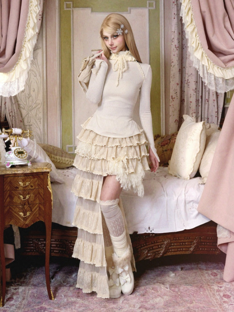 Lace Cake Irregular Multi-Layer Dress Skirt【s0000015325】