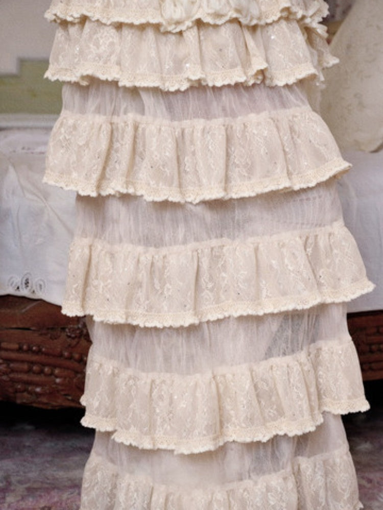 Lace Cake Irregular Multi-Layer Dress Skirt【s0000015325】