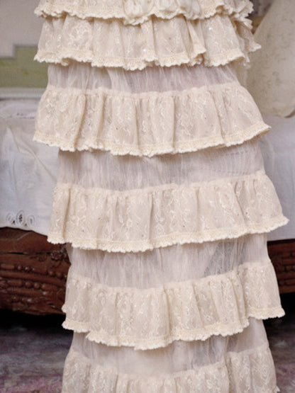 Lace Cake Irregular Multi-Layer Dress Skirt【s0000015325】