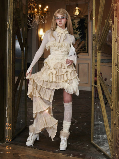 Lace Cake Irregular Multi-Layer Dress Skirt【s0000015325】