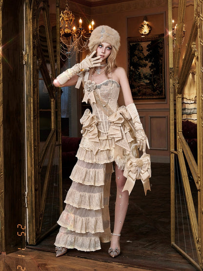 Lace Cake Irregular Multi-Layer Dress Skirt【s0000015325】
