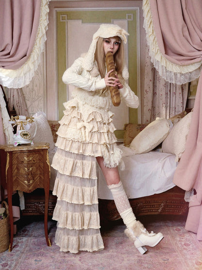 Lace Cake Irregular Multi-Layer Dress Skirt【s0000015325】