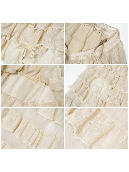 Lace Cake Irregular Multi-Layer Dress Skirt【s0000015325】